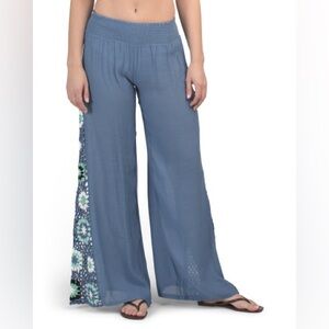 Blue Floral Women's Pants